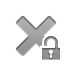 Lock, cross, open Icon