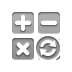 button, refresh, calculator DarkGray icon