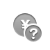 coin, help, yen DarkGray icon