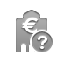 Bank, help, Euro DarkGray icon