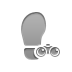 Binoculars, Log Gray icon