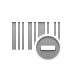 delete, Barcode DarkGray icon