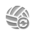 Ball, refresh, volleyball Gray icon