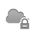 Lock, Cloud DarkGray icon