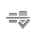 Center, Align, checkmark, horizontal Gray icon
