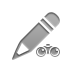 Binoculars, pencil Gray icon