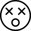 shock, people, surprised, interface, shocked, head, Gestures, Emoticon Black icon