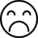 interface, Arrogant, Vain, Emoticon, sad, Face, smug Black icon