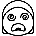 Dazed, shock, Coma, interface, Apathy, Stupor, Gestures Black icon