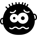 fear, interface, nervous, scary, scared, faces, Gestures, Nerve Black icon