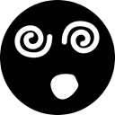 shock, Stupor, Dazed, Coma, Apathy, Gestures, people Black icon