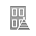 Door, pyramid Gray icon