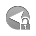 Lock, Left, arrowhead, open DarkGray icon