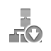 organizational, Down, chart Gray icon
