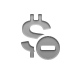 sign, delete, Currency, Dollar DarkGray icon