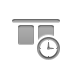 Clock, Align, Top, horizontal DarkGray icon
