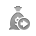 Bag, Money, Dollar, right Gray icon