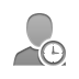 Clock, user Gray icon
