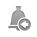 Left, bell Gray icon