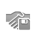 Diskette, Hand, Handshake Icon