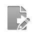 File, transfer, pencil Gray icon