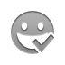checkmark, smiley, grin DarkGray icon