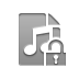 Lock, open, playlist Gray icon