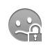 open, Confused, smiley, Lock DarkGray icon