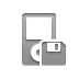 Diskette, ipod Gray icon