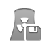 plant, Diskette, power, nuclear Gray icon