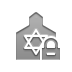 Lock, Synagogue Gray icon