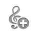 Composer, Add, notation Gray icon