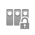 Lock, open, frame DarkGray icon