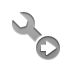 right, Wrench, technical Gray icon