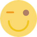 winking, wink, Face, smiley, Emoticon, feelings, people, Emotion, interface, smiling Khaki icon