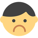 Emoticon, sad, Emotion, feelings, people, Face, interface Khaki icon