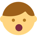 interface, head, people, shocked, surprised, Emoticon, Gestures, shock Khaki icon