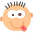 Emoticon, Face, feelings, Goofy, interface, Emotion NavajoWhite icon