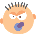 feelings, Face, interface, Miserly, baby, Emoticon, Mean, Pacifier, Emotions NavajoWhite icon