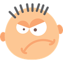 faces, Angry, Face, baby, interface, Anger, Emoticon, Gestures NavajoWhite icon