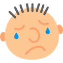 Face, rounded, emoticons, sad, faces, Crying, interface, Emoticon, square, Suffering NavajoWhite icon