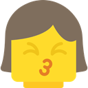 Emoticon, people, interface, smiling, Emotion, Lego, kiss, Face, smiley, feelings Gold icon