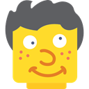 Lego, Emotion, interface, Goofy, feelings, Face, Emoticon Gold icon