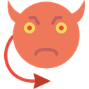 Angry, lucifer, evil, portrait, Demon, interface, people, Face Coral icon