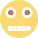 Frightened, Emotions, interface, feelings, scared, Face, Creepy, Emoticon Khaki icon