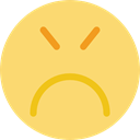 Anger, faces, Angry, interface, Emoticon, Face, Gestures Khaki icon