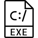 Exe File, Exe File Format, Exe, Exe Format, Exe Extension, interface Black icon