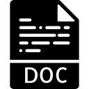 document, Doc Format, Microsoft Word, interface, Doc File, Doc File Format, Doc, Word Doc, Word Document Black icon