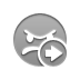 smiley, Angry, right DarkGray icon