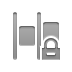 Left, horizontal, Lock, distribute Icon